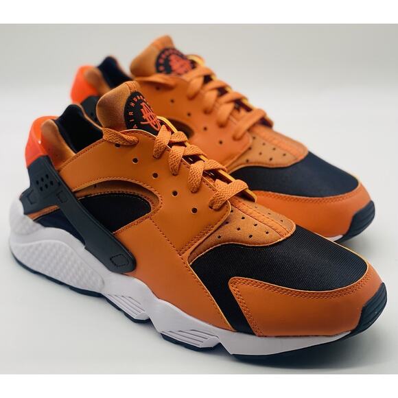 NEW Nike Air Huarache Halloween Pumpkin Curry Orange DO6694-800 Men’s Size 11.5 - Picture 3 of 7